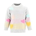Unique Baby Girls Knit Crewneck Valentines Day Hearts Sweater