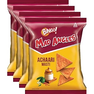 unique bingo mad angles achaari masti 33g pack of 4 unique