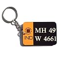 UNIQUE GIFTS Personalised Car/Bike Number Plate Keychain (Design 8) | Wood