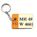 UNIQUE GIFTS Personalised Car/Bike Number Plate Keychain (Design 6) | Wood