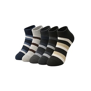 unique gold leafing studio ugls premium striped cotton ankle socks for men amp women  soft breathable stretchable casual low cut socks  odor resistant sweat absorbing comfort fit pack of 5