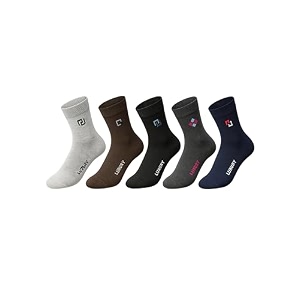 unique gold leafing studio ugls premium cotton formal socks for men  soft breathable stretch fabric  anti-odour business dress socks for office  comfort fit pack of 5