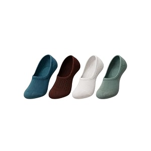 unique gold leafing studio ugls women no show liner socks for shoes flats sneakers  soft cotton invisible low cut anti-slip sweat-absorbent comfort pack of 4 colors