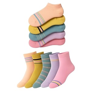unique gold leafing studio ugls colorful striped cotton ankle socks for men amp women  soft breathable stretchy low cut socks  anti-slip sweat absorbent odor resistant comfort fit pack of 5