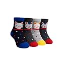 Unique Gold Leafing Studio UGLS Soft Cotton Baby Socks 3-7 Years | Cute Animal Print Kids Socks for Boys &amp; Girls | Breathable, Stretchable, Anti-Slip Toddler (Pack of 3)”