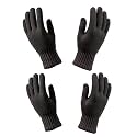 Unique Gold Leafing Studio UGLS Woolen Winter Gloves (2.pcs) for Men &amp; Women (Black) | Warm Thermal Winter | Soft Stretchable | Windproof for Cold Weather Ideal for Daily Use, Travel &amp; Bike Riding