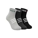 Unique Gold Leafing Studio UGLS Cotton Crew Socks for Men | Soft Breathable Ankle Length Sports Socks with Cushioned Sole & Anti-Slip Grip | Durable Stretch Fit Casual Gym Office (3 Pairs)