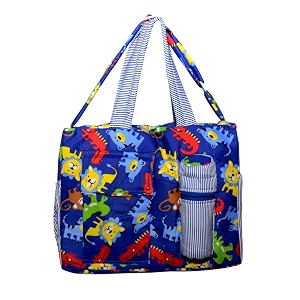 new born baby multipurpose polyester diapermother bag with holder diaper changing multi compartment royal blue_small