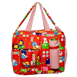 new born baby multipurpose polyester diapermother bag with holder diaper changing multi compartment red_smallpack of 1
