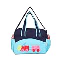 New Born Baby Multipurpose Polyester Diaper/Mother Bag with Holder Diaper Changing Multi Compartment (Ferozi Turquoise Blue, Medium)