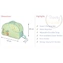 New Born Baby Multipurpose Polyester Diaper/Mother Bag with Holder Diaper Changing Multi Compartment (Printed Green, Medium)
