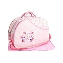 New Born Baby Multipurpose Polyester Diaper/Mother Bag with Holder Diaper Changing Multi Compartment (Printed Pink, Medium)(Pack of 1)