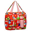 New Born Baby Multipurpose Polyester Diaper/Mother Bag with Holder Diaper Changing Multi Compartment (Red_Small)(Pack of 1)