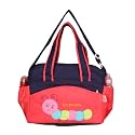 New Born Baby Multipurpose Polyester Diaper/Mother Bag with Holder Diaper Changing Multi Compartment (Light Red, Medium)(Pack of 1)