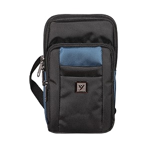 trendy dukaan men39s nylon traveler waist belt sling bag blue