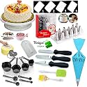 Unique Impex Cake Making Set Combo + Cake Baking Set + Cake Decorating Tool Set + Cake Stand for Cake Cutting