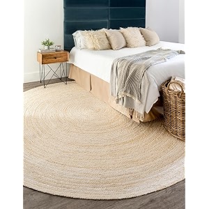 Unique Loom Braided Jute Collection Area Rug