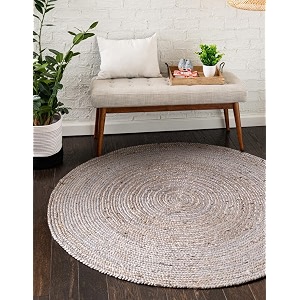 Unique Loom Braided Jute Collection Area Rug