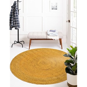 Unique Loom Braided Jute Collection Area Rug
