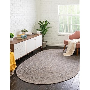 Unique Loom Braided Jute Collection Area Rug