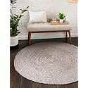 Unique Loom Braided Jute Collection Area Rug