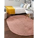 Unique Loom Braided Jute Collection Area Rug