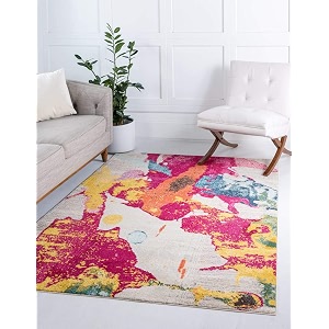 Unique Loom Estrella Collection Colorful Abstract Multi