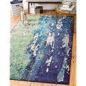 Unique Loom Estrella Collection Distressed Landscape Abstract