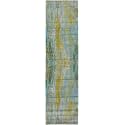 Unique Loom Jardin Collection Vibrant Abstract Turquoise