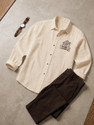 BE UNIQUE MENS Men Embroidered Casual Beige