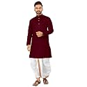 UNIQUE MOMENTS Men39s Cotton Dhoti Kurta Set