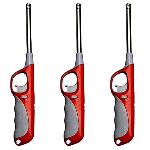 unique store plastic gas lighter for kitchen stove with adjustable flame and gas refillable multicolourpack of 1