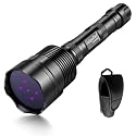 Black Light UV Flashlight with 5 LEDs Professional UV Light, 50W Powerful Blacklight Flashlight for Pet Urine Finding & Mineral, Antique Detection, Scorpion Search, etc (365nm)