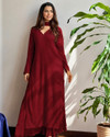 UNIQUEINT Embroidered Kurta Palazzo Dupatta Set