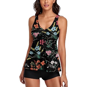tummy control tankini bathing suits for women 2 piece swimsuits tank top with boyshorts