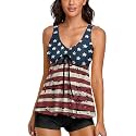 Tummy Control Tankini Bathing Suits for Women 2 Piece Swimsuits Tank Top with Boyshorts