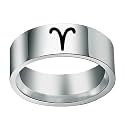 Unisex 12 Zodiac Sign Statement Ring