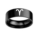 Unisex 12 Zodiac Sign Statement Ring