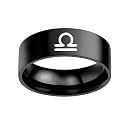 Unisex 12 Zodiac Sign Statement Ring