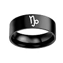 Unisex 12 Zodiac Sign Statement Ring
