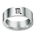 Unisex 12 Zodiac Sign Statement Ring