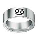 Unisex 12 Zodiac Sign Statement Ring