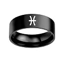 Unisex 12 Zodiac Sign Statement Ring