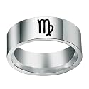 Unisex 12 Zodiac Sign Statement Ring