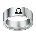 Unisex 12 Zodiac Sign Statement Ring
