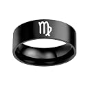 Unisex 12 Zodiac Sign Statement Ring
