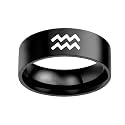 Unisex 12 Zodiac Sign Statement Ring