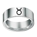 Unisex 12 Zodiac Sign Statement Ring