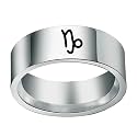 Unisex 12 Zodiac Sign Statement Ring