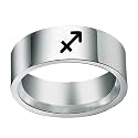 Unisex 12 Zodiac Sign Statement Ring